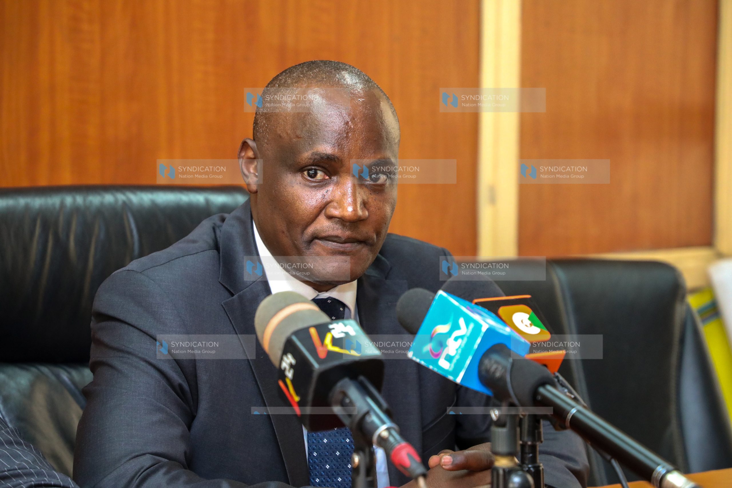 Public Accounts Committee (PAC) Chairperson John Mbadi addressing the media