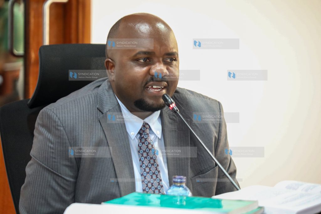The chairperson National Assembly Public Accounts Committee and Butere MP Tindi Mwale during the session