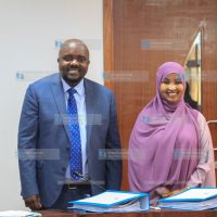 The National Assembly Public Accounts Committee (PAC) newly elected Chairman and Butere MP Tindi Mwale and Vice chair Garissa Woman Representative Amina Siyad Udgoon