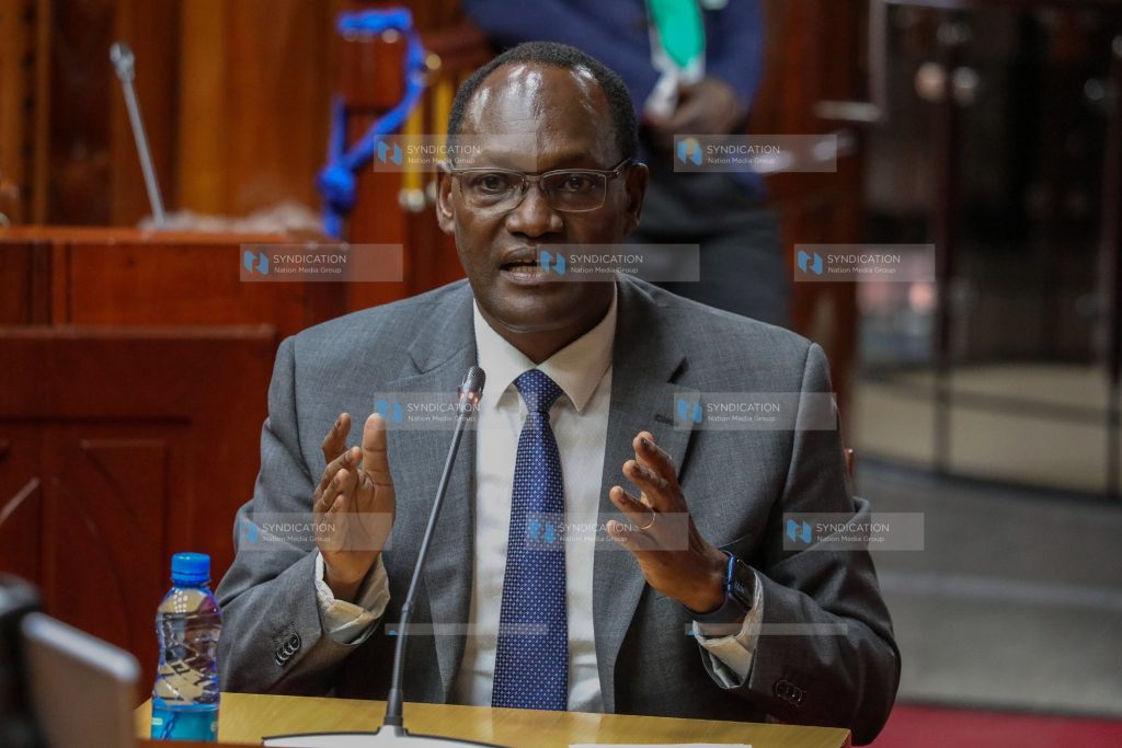 Dr. Chris Kiptoo before Departmental Committee on Finance and Planning