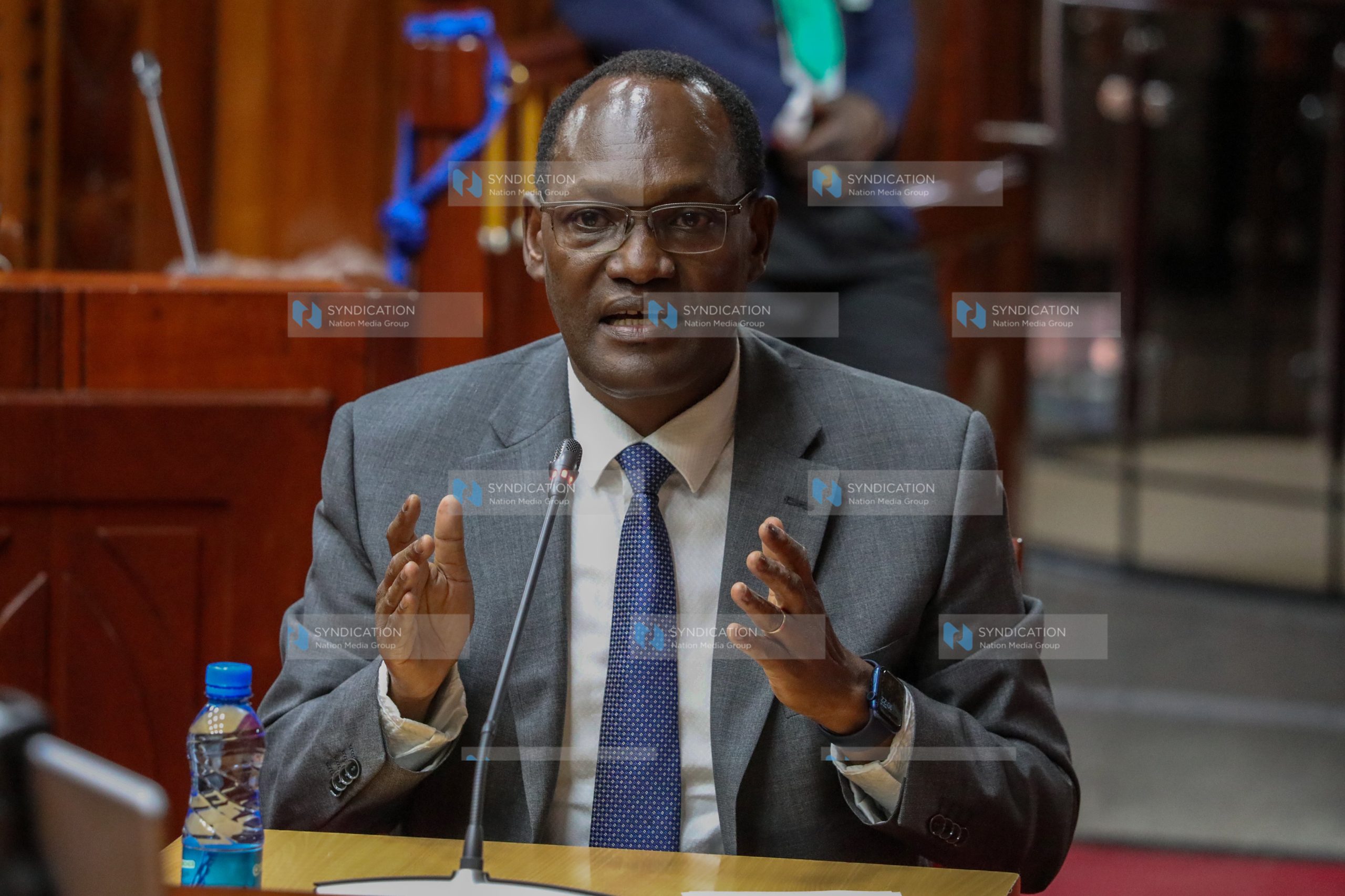 Dr. Chris Kiptoo before Departmental Committee on Finance and Planning