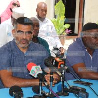 Mvita MP Abdulswamad Nassir and Mombasa Senator Mohamed Faki (right)