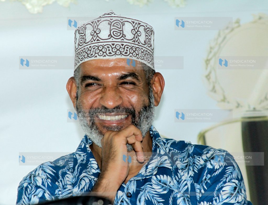 Mvita MP Abdulswamad Nassir addresses guests during the Sports Awards Gala Dinner