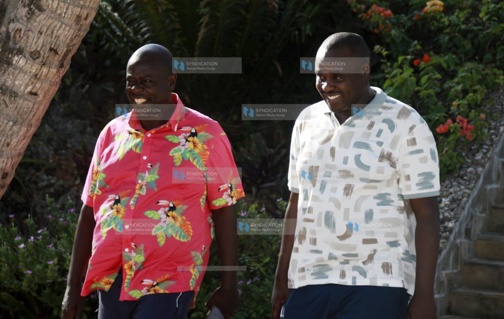 (DCP) Leader Rigathi Gachagua (left) with his Deputy Party Leader Cleophas Malala (right)