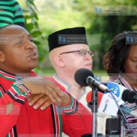 A press conference at Whitesands Hotel, Mombasa
