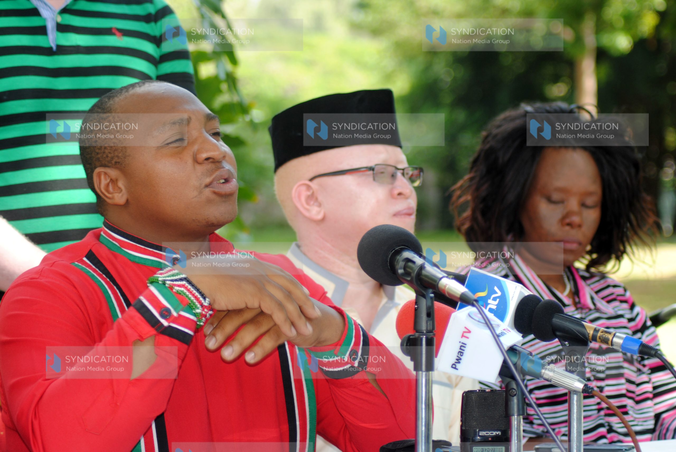 A press conference at Whitesands Hotel, Mombasa