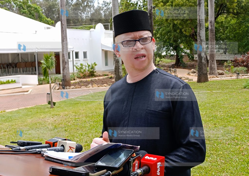 Government Spokesperson Isaac Mwaura addresses the press