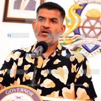 Abdulswamad Nassir addresses the press at his office