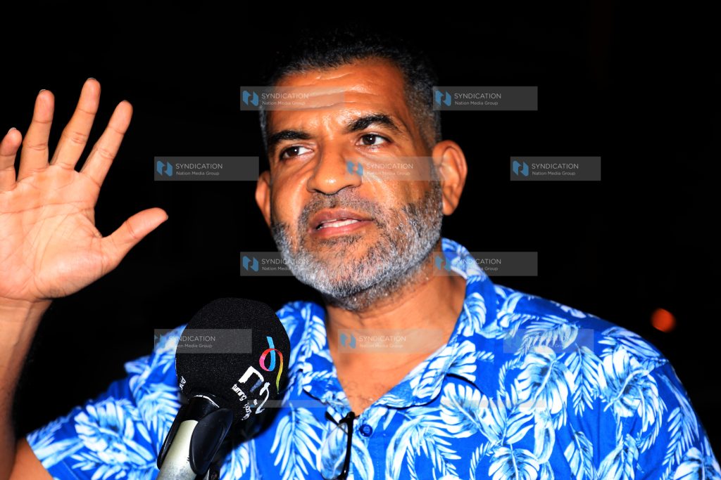 Mvita MP Abdulswamad Nassir, who was vying for the Mombasa governor position, addresses the press at his office