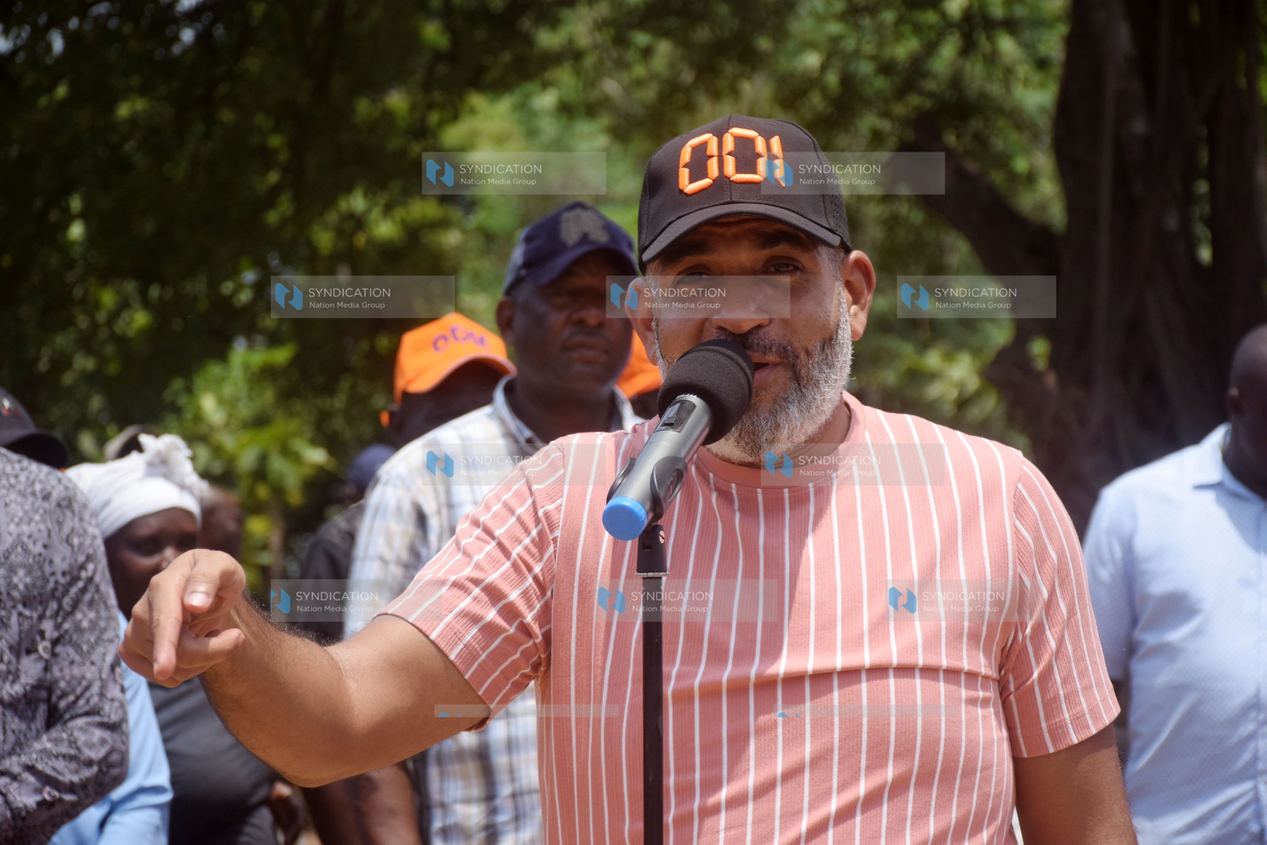 ODM Deputy Party Leader and Mombasa Governor Abdulswamad Nassir addresses party members