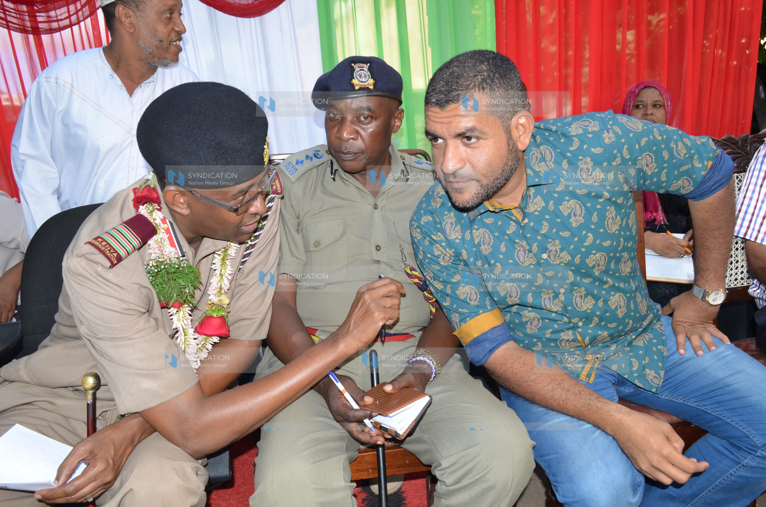 A public baraza at Fort Jesus in Mombasa