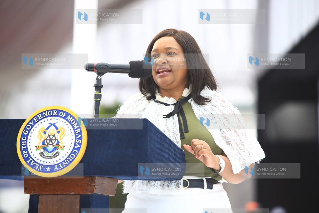 Tourism Cabinet Secretary Rebecca Miano makes her opening remarks to tourism stakeholders