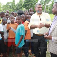 Mvita MP Abdulswamad Nassir talking to Standard Eight pupils