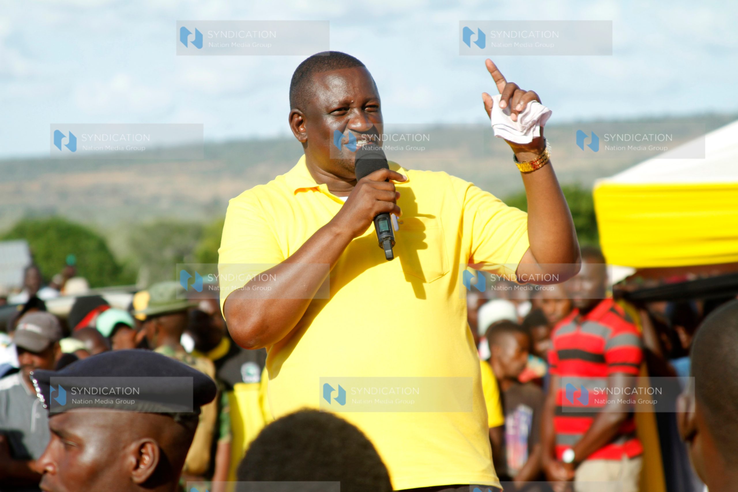Kwale Governor Salim Mvurya addressing the Public Rally