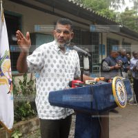 Mombasa Governor Abdulswamad Nassir speaks during a briefing