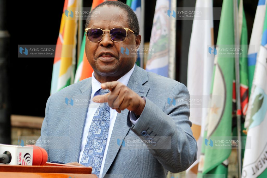 Council of Governors (CoG) Chairperson Martin Wambora addresses journalists