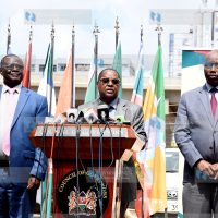 Council of Governors (CoG) Chair Martin Wambora addresses the media