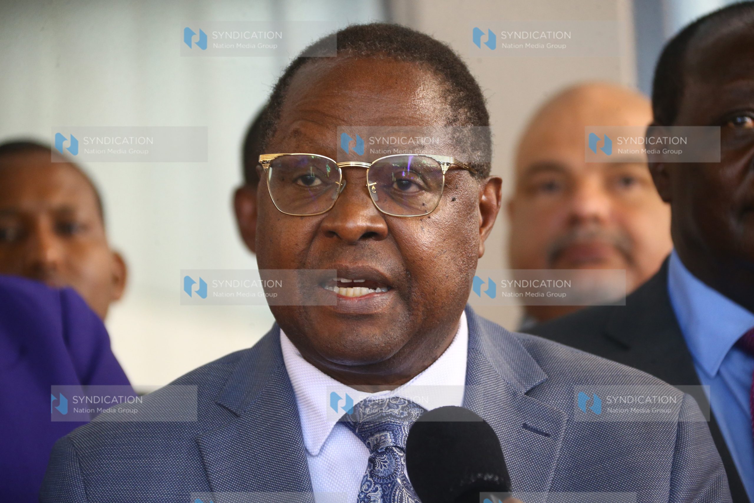 Embu Governor and COG Chairman Martin Wambora addresses the media