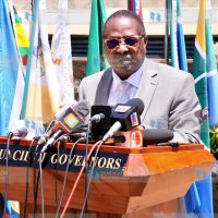 Council of Governors Chairman Martin Wambora addresses journalists