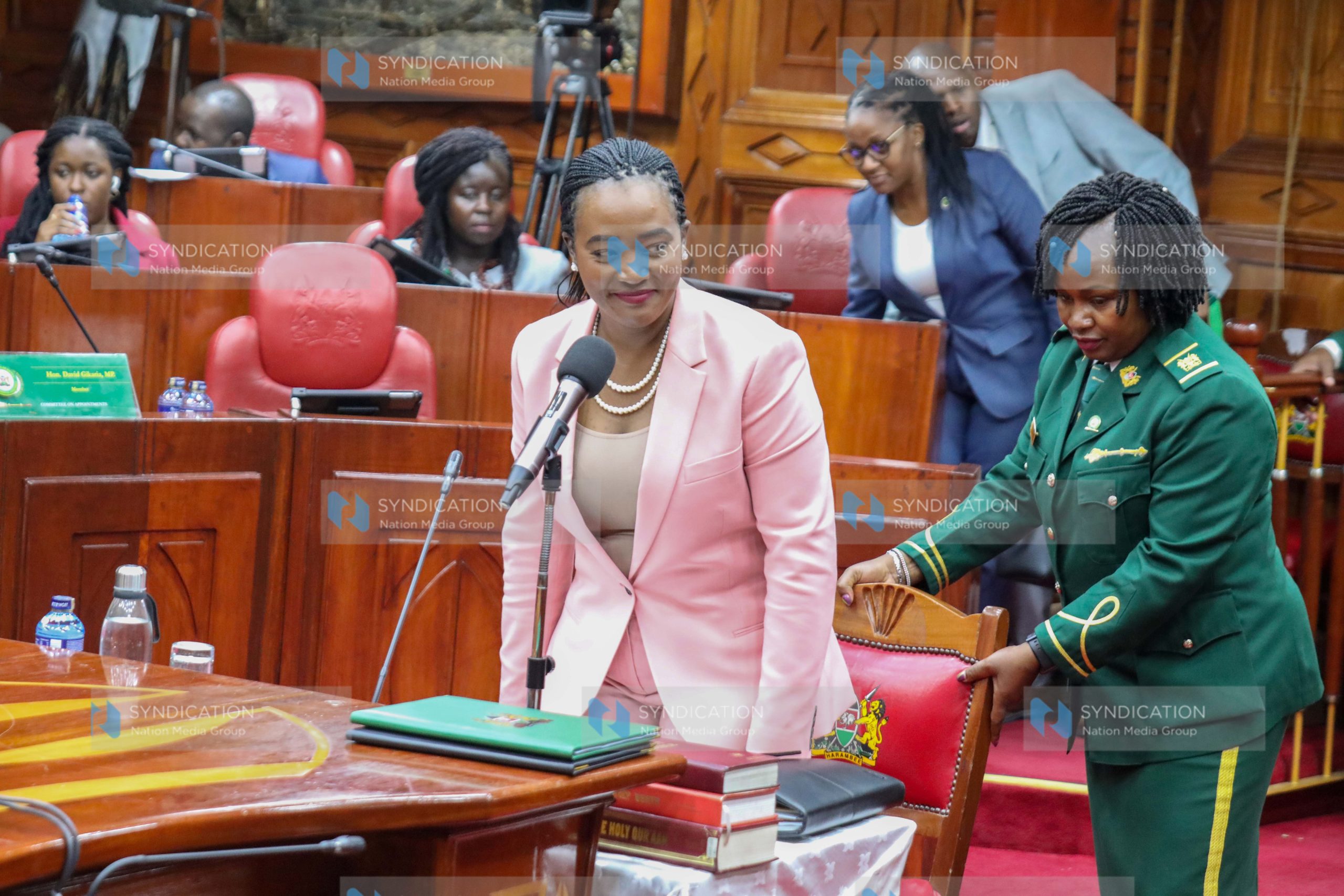 Defence Cabinet Secretary nominee Soipan Tuya before the Committee