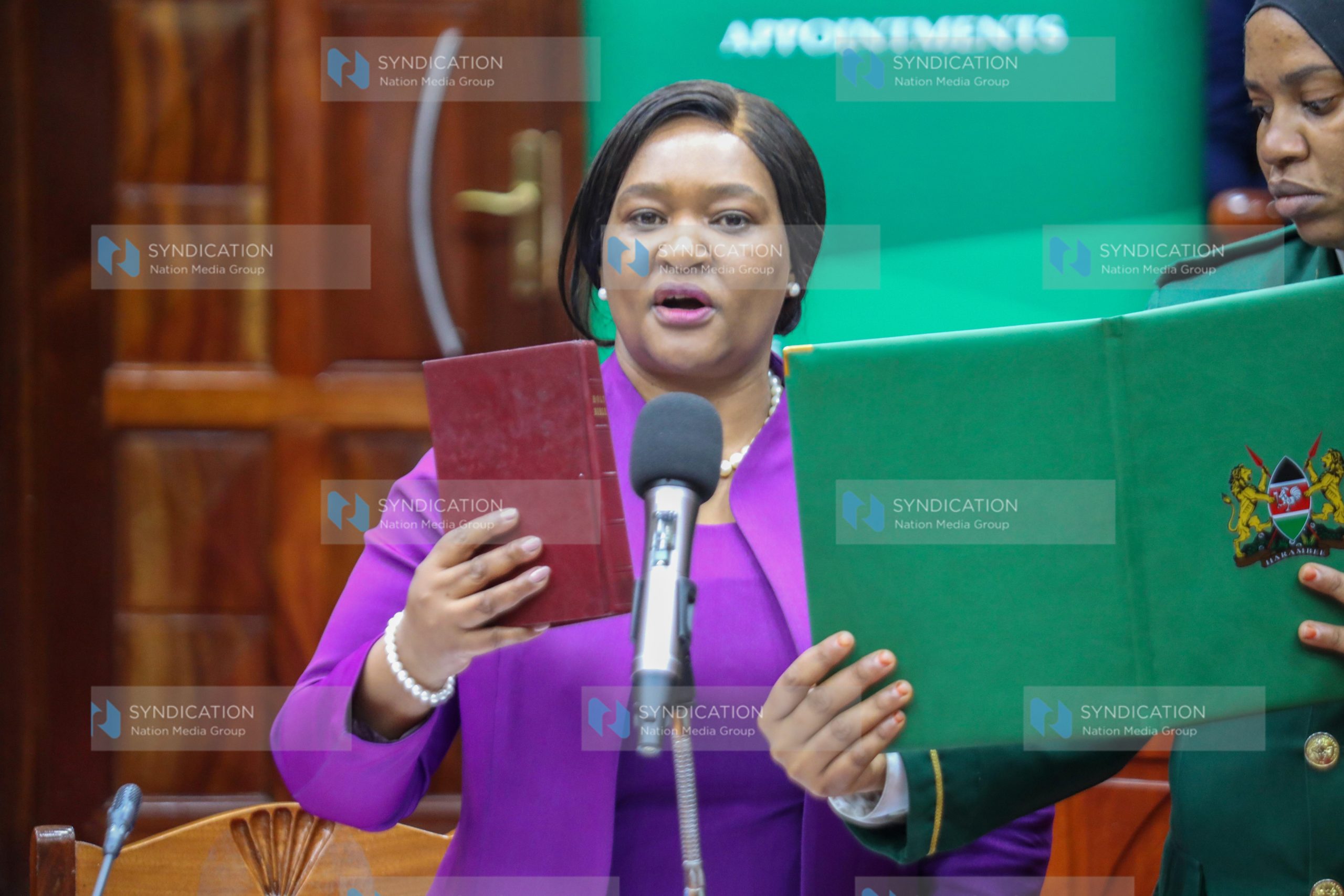 Tourism and Wildlife Cabinet Secretary nominee Rebecca Miano before the Committee