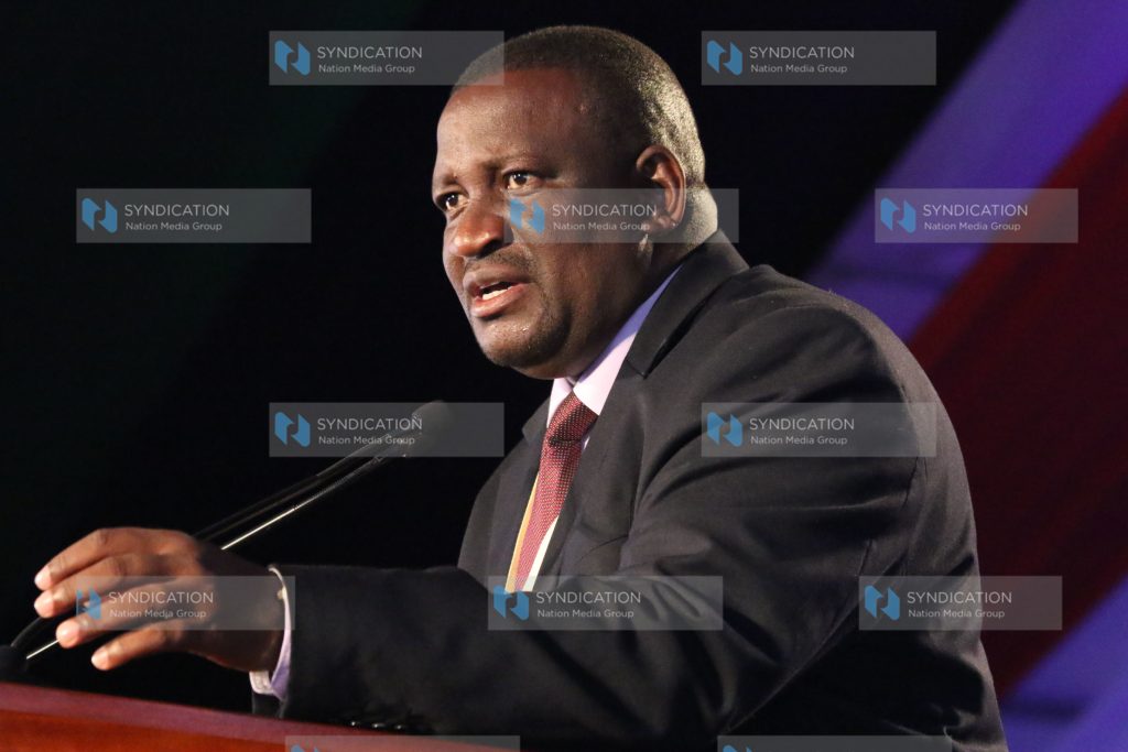 Salim Mvurya addresses delegates
