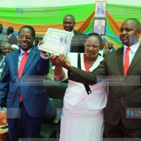 Embu Governor Martin Wambora (right), together with his wife, Teresia Nyaga