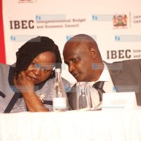 Chairperson of the Commission on Revenue Allocation (CRA) Mary Chebukati Wanyonyi and The National Treasury and Economic Planning John Mbadi