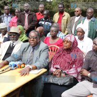 Leaders from the North Rift during a press conference
