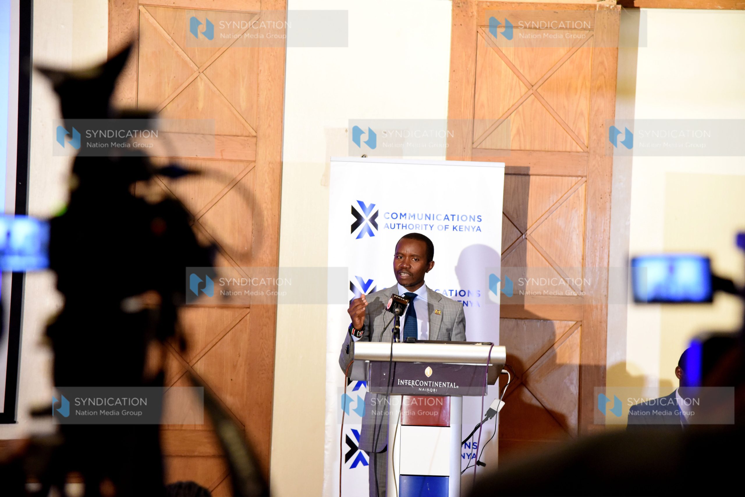ICT Cabinet Secretary Joe Mucheru during the official opening of the 2018 ICT Week