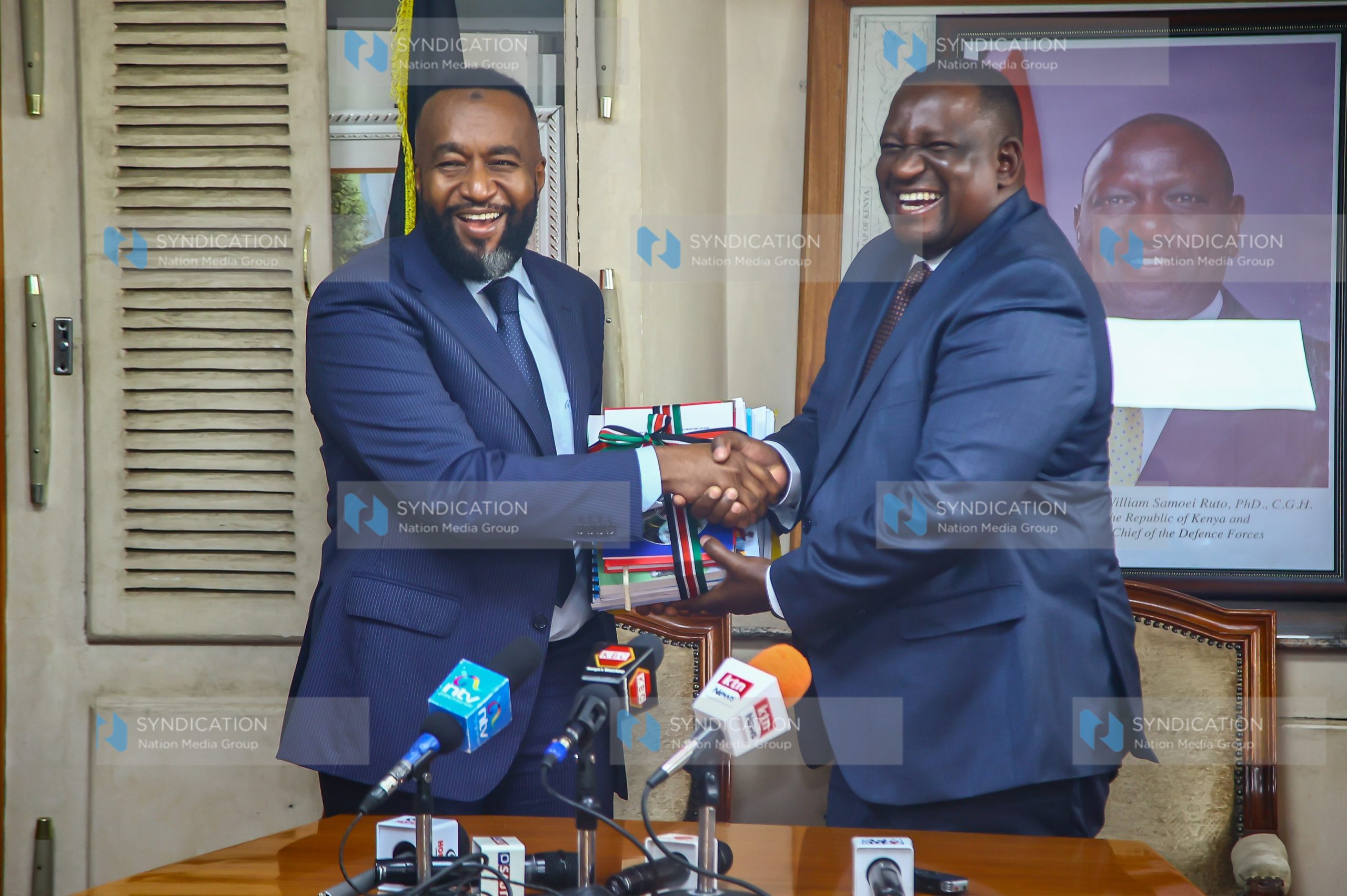 Ali Hassan Joho, CS Mining, Blue Economy and Maritime Affairs and Industry CS Salim Mvurya