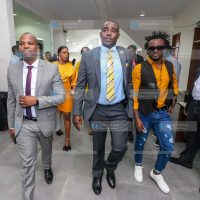 Comedian Jasper Muthomi alias MC Jessy, United Democratic Alliance (UDA) Party Secretary General Cleophas Malala, and singer Kevin Kioko alias Bahati
