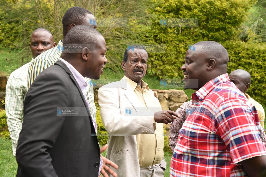 Senator of Kakamega Cleophas Malala with residents of Kakamega