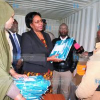 Public Service CS Margaret Kobia hands over KCPE exam materials
