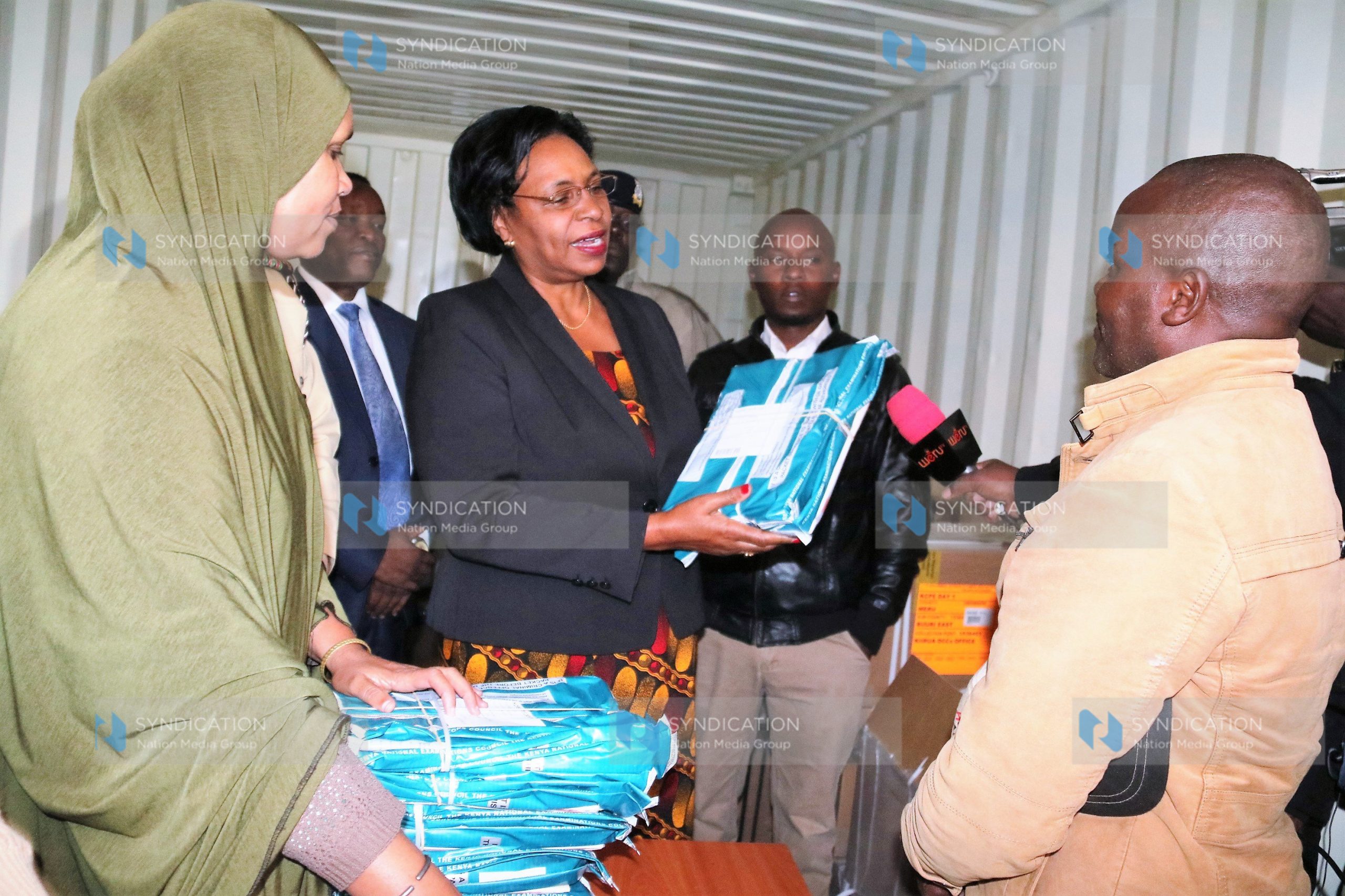 Public Service CS Margaret Kobia hands over KCPE exam materials