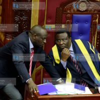 Kericho Senator Charles Keter and Speaker of the Senate Ekwee Ethuro