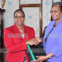 New Public service Cabinet secretary Margaret Kobia and Sicily Kariuki
