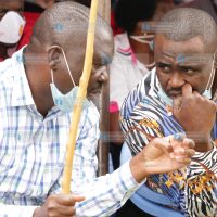 National Assembly Chief Whip Emmanuel Wangwe with Senator of Kakamega Cleophas Malala