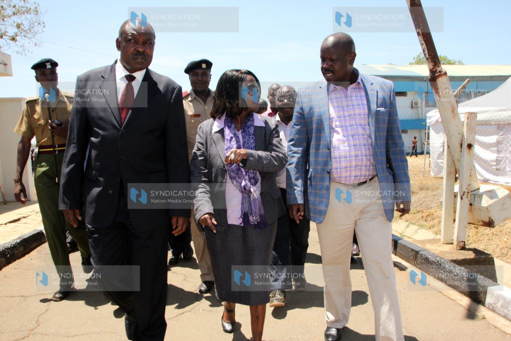 Kisumu Governor Jack Ranguma, Cabinet Secretary for Environment, Water and Natural Resources Judy Wakhungu, and Bomet Governor Isaac Ruto