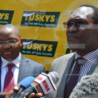 Principal Secretary State Department for Trade Dr. Chris Kiptoo and Tuskys Chain Supermarkets CEO Dan Githua