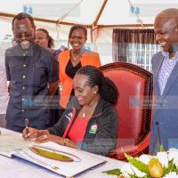 Hon. Roselinda Soipan Tuya, Kenya's Cabinet Secretary for Defence, officiates