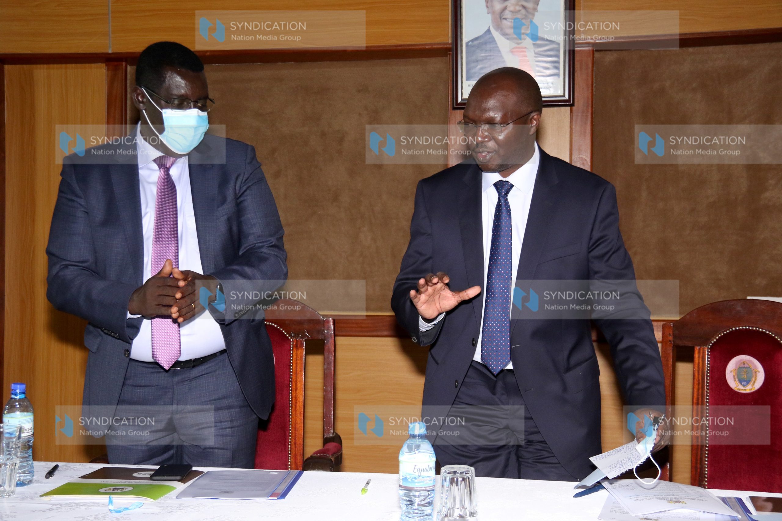 Cabinet secretary for labor Simon Chelugui together with PS Peter Tum