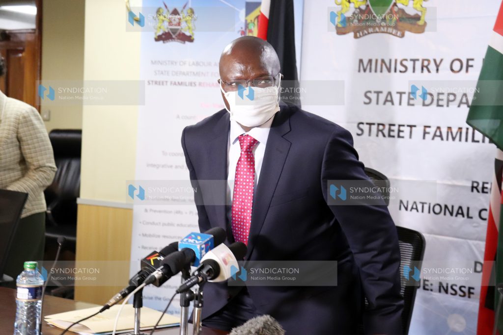 Ministry of Labour and Social Protection Cabinet Secretary Simon Chelugui