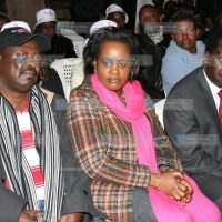 Prime Minister Raila Odinga, with Deputy Prime Minister Musalia Mudavadi and his wife Tessie Mudavadi