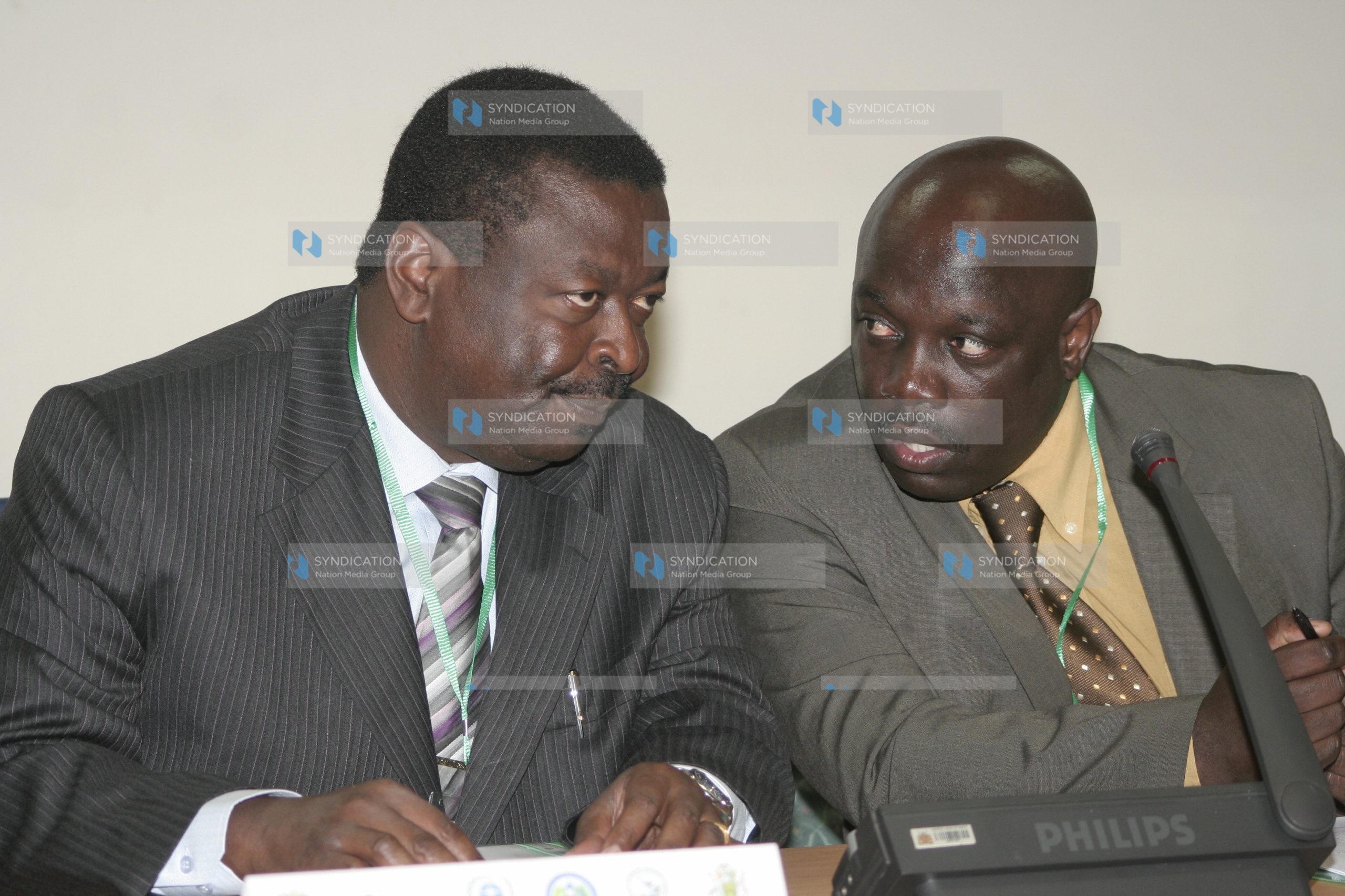 Deputy Prime Minister and Minister for Local Government Musalia Mudavadi with Nairobi Mayor Godfrey Majiwa
