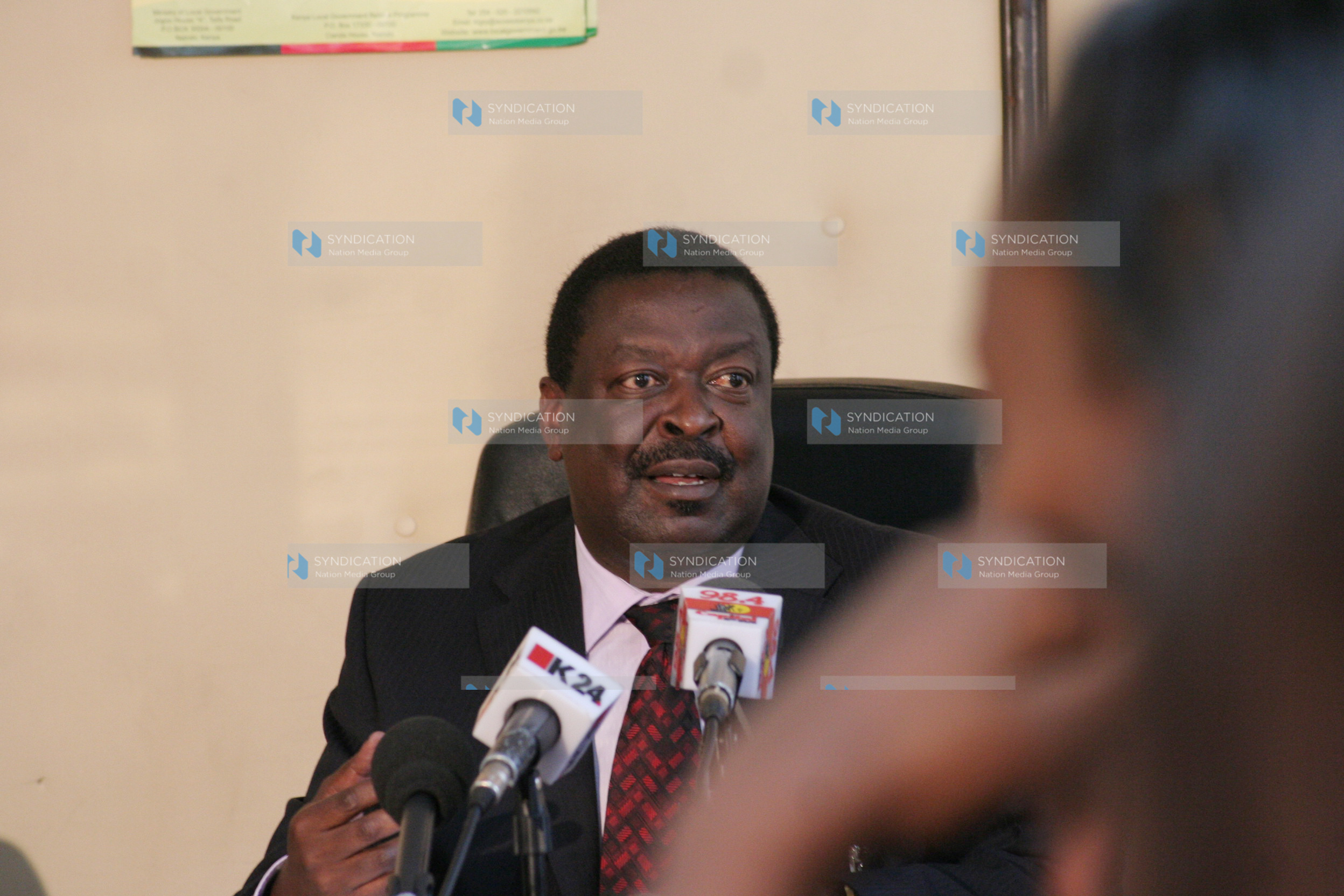 Deputy prime minister and minister for local government Musalia Mudavadi