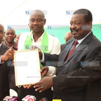 Amani National Congress (ANC) Party leader Musalia Mudavadi with other party officials
