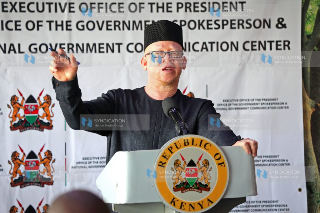 Government Spokesperson Isaac Mwaura