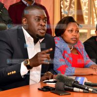 Nairobi Senator Johnson Sakaja with Jubilee-elected Nairobi MPs