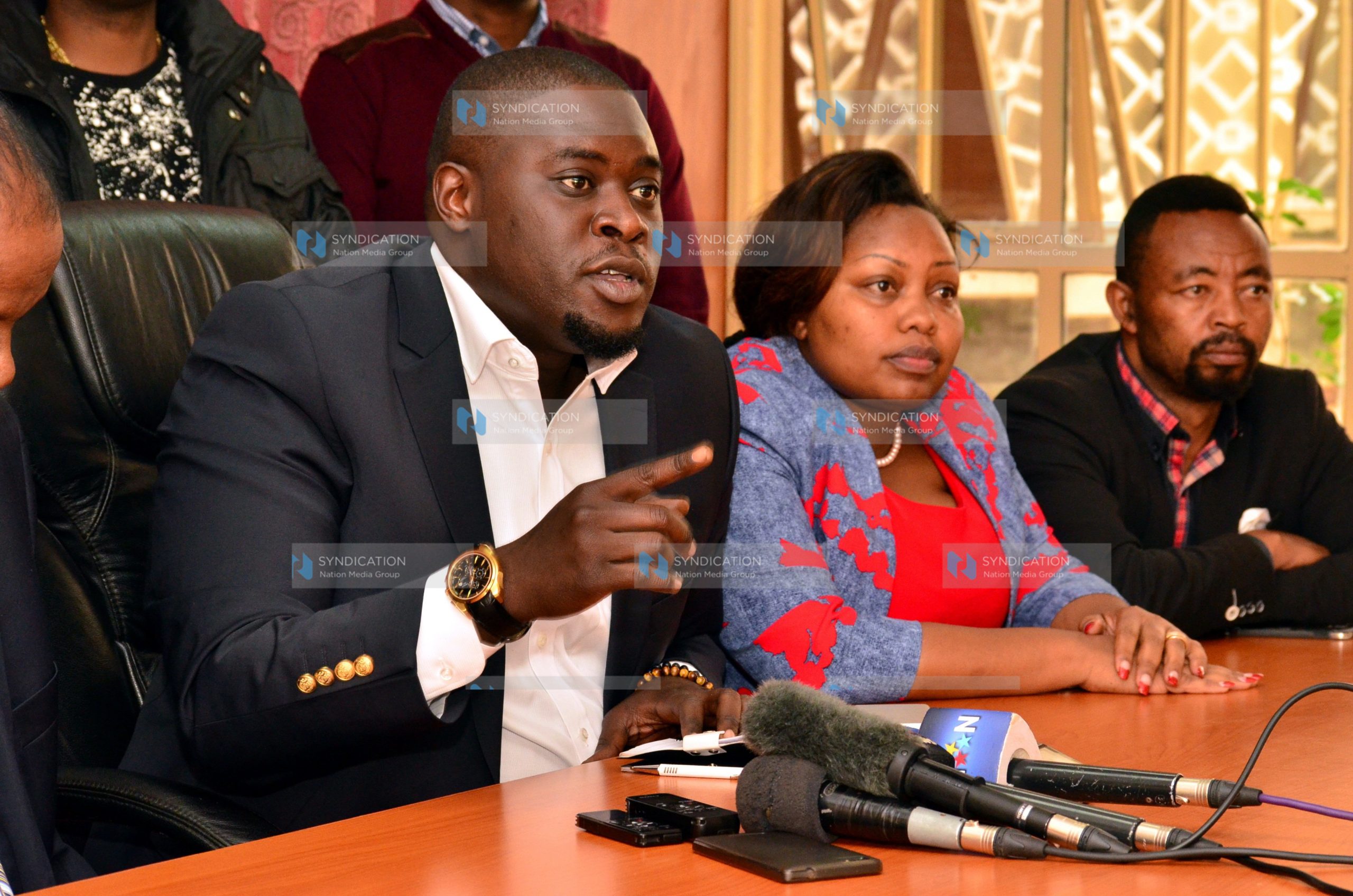 Nairobi Senator Johnson Sakaja with Jubilee-elected Nairobi MPs